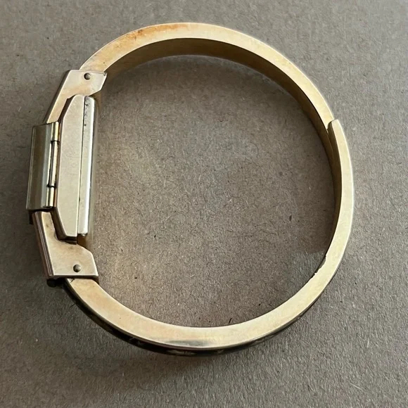 Ernest Borel Watch Incabloc Cuff with Gold Fleur Di Lis Insignia Vintage Antique - Picture 9 of 10